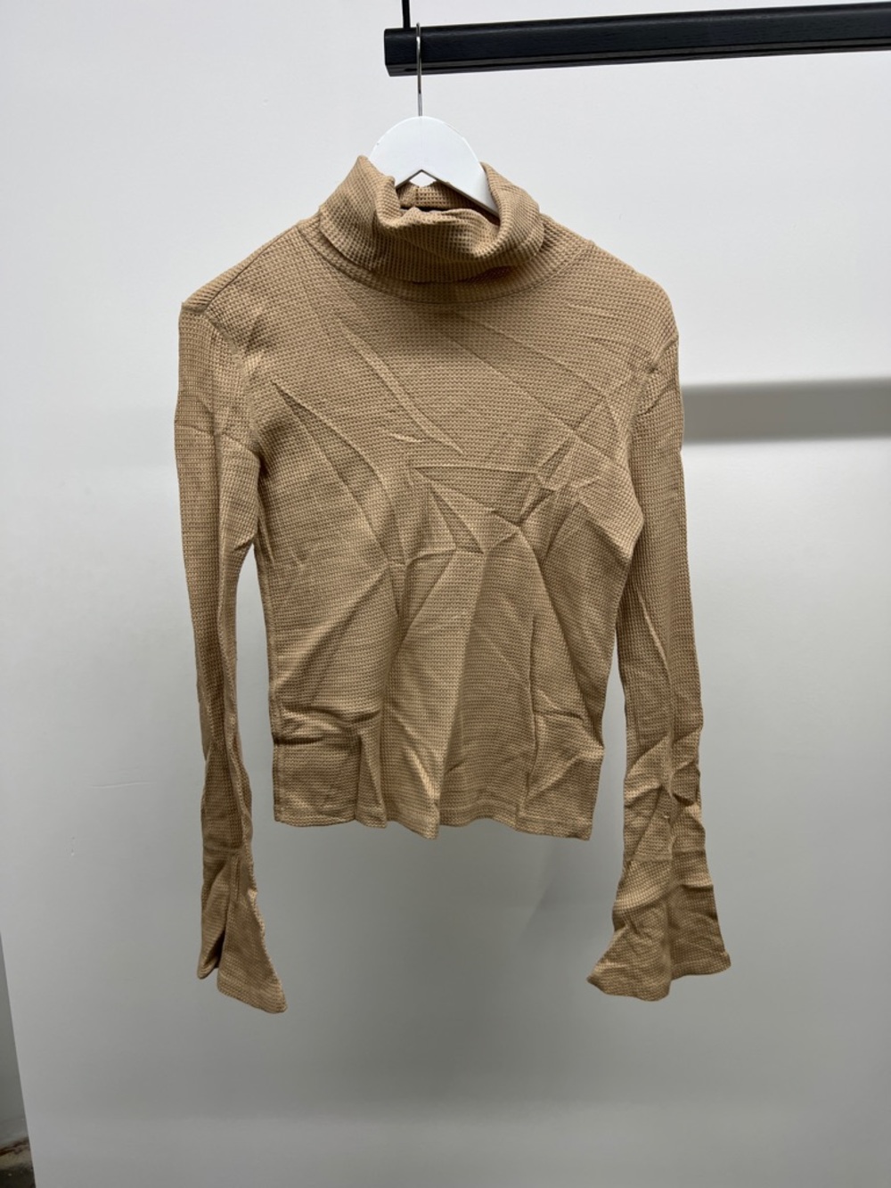 Classic Turtleneck Long Sleeve Top - Camel